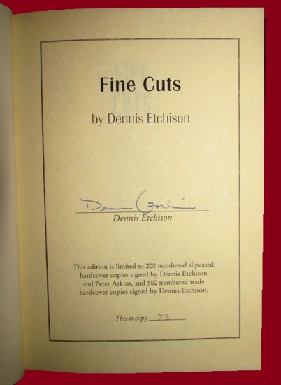 Fine Cuts Signed Limited 1 / 500