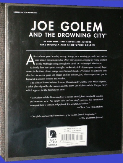 JOE GOLEM & THE DROWNING CITY - Signed Limited
